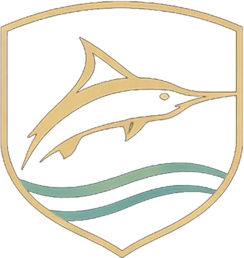 Galen's logo — marlin shield